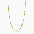Kidult Collana in acciaio dorato con catene snake ed elementi ovali - 851194