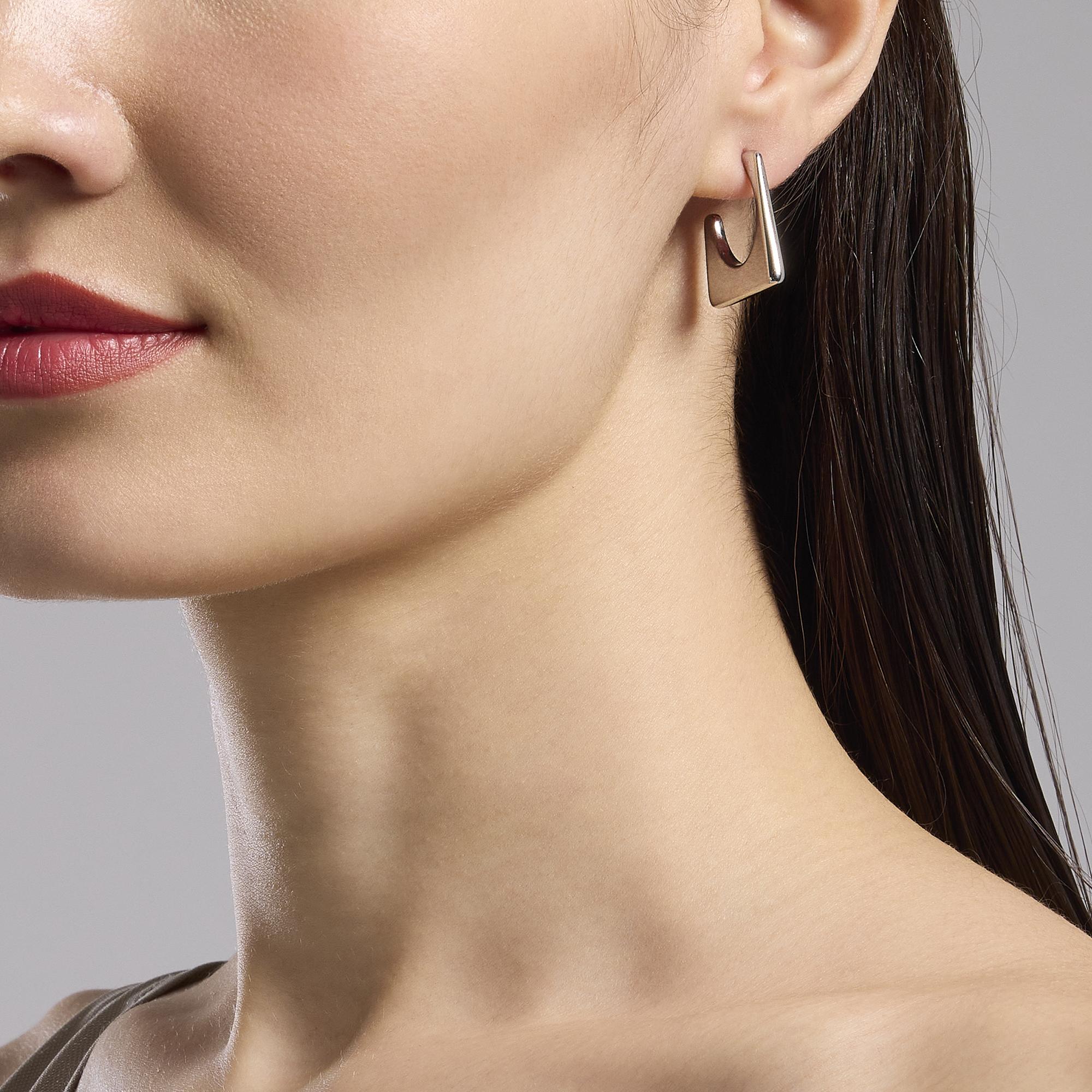 Kidult Orecchini a lobo in acciaio, Style 09 - 861048