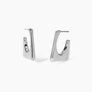 Kidult Orecchini a lobo in acciaio, Style 09 - 861048