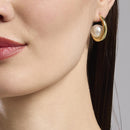 Kidult Orecchini semicerchio dorato con perle conchiglia, Style 09 - 861051