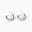 Kidult Orecchini semicerchio con perle conchiglia, Style 09 - 861052