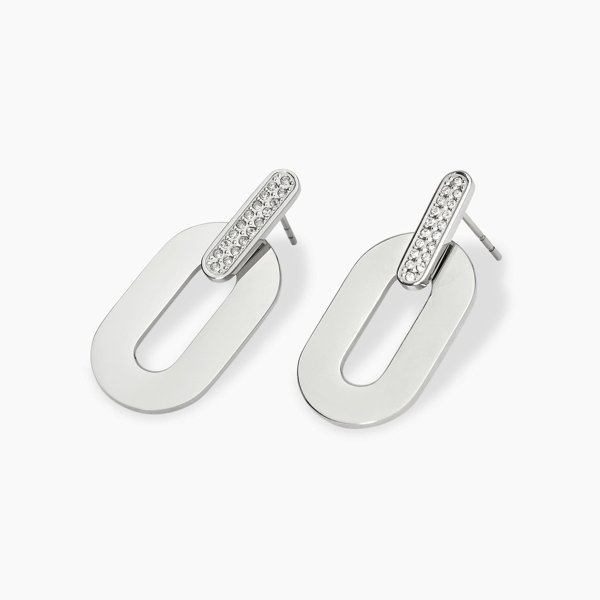 Kidult Orecchini pendenti in acciaio con cristalli Style 09 - 861058