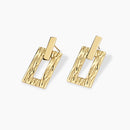 Kidult Orecchini dorati con pendenti martellati, Style 05 - 861059
