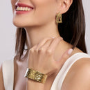 Kidult Orecchini dorati con pendenti martellati, Style 05 - 861059