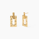 Kidult Orecchini dorati con pendenti martellati, Style 05 - 861059