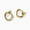 Kidult Orecchini dorati con doppio cerchio. Style 09 - 861071
