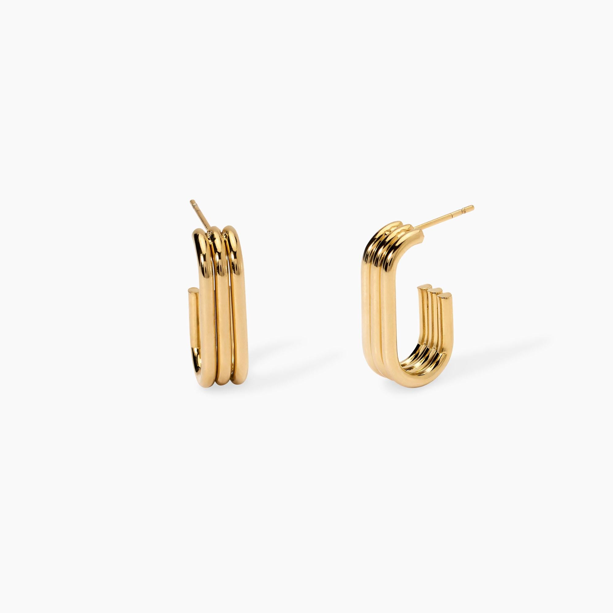 Kidult Orecchini in acciaio dorato, Style 09 - 861077