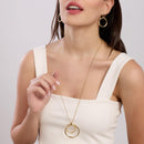 Kidult Orecchini dorati con pendenti circolari, Style 24 - 861088