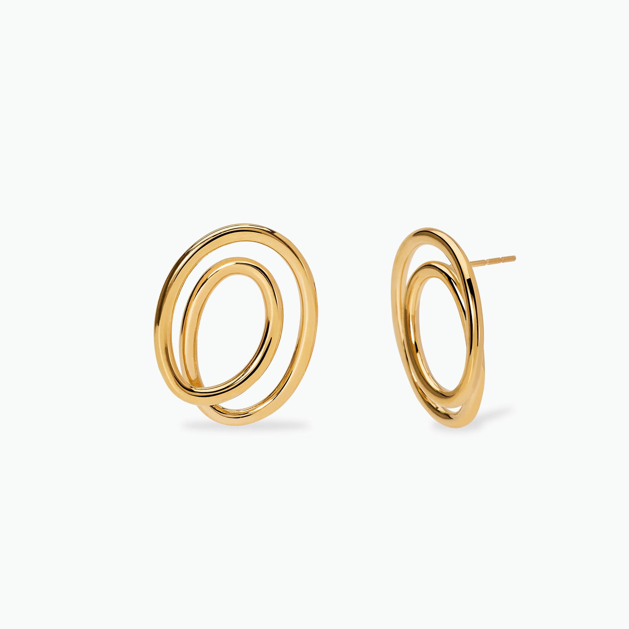 Kidult Orecchini a spirale in acciaio dorato, Style 58 - 861092