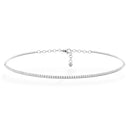 Collana Buonocore rigida semitennis, in oro bianco 18kt e diamanti - 88C01DW