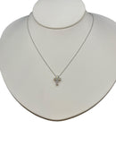 Girocollo oro bianco con pendente croce con diamanti, 0.68ct - 163OC01DW