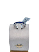 Anello Spadarella in argento, uomo,  FEDE CON ZIRCONI BLU - AN729-BLU