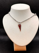 Girocollo Pianegonda in argento con pendente cuore con smalto rosso - CA011175