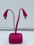 Diana - Orecchini in oro bianco 18kt, diamanti e zaffiri - OR D. M307-ZA