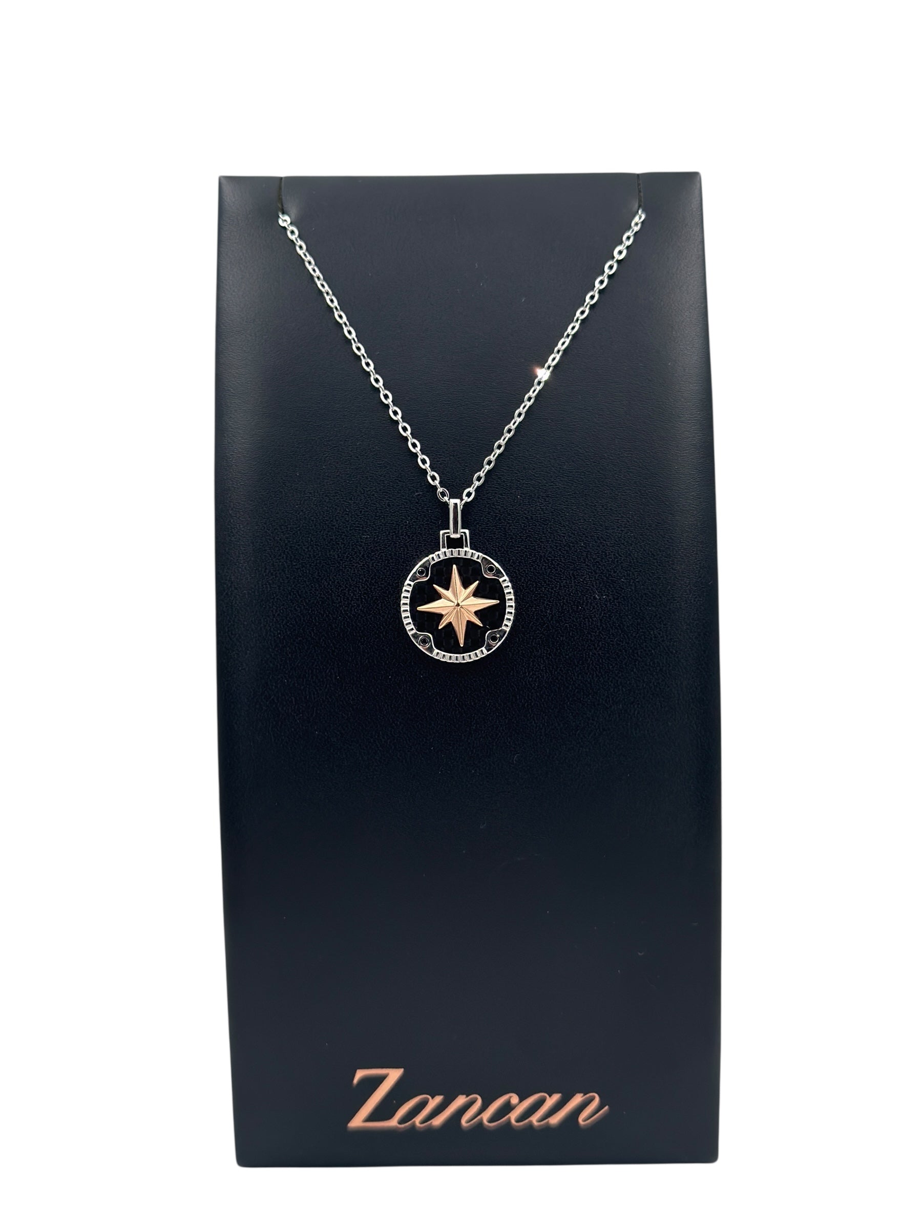 Collana Zancan da uomo IN ARGENTO Rosa dei Venti - ESC227
