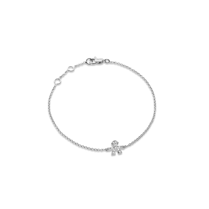 LE BRICIOLE - BRACELET ENFANT EN OR BLANC ET PAVÉ DE DIAMANTS - LBB339