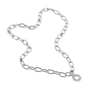 Silver oval link chain - 31210