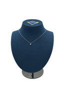 Collana Buonocore punto luce in oro bianco 18kt e diamanti, 0.07 ct - 382C02DW