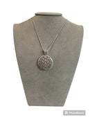 Silver necklace with medallion - CL 010B