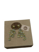 Koliè 925 - Boucles d'oreilles avec écailles d'aigue-marine et éléments en argent - OR KEROS 11Z