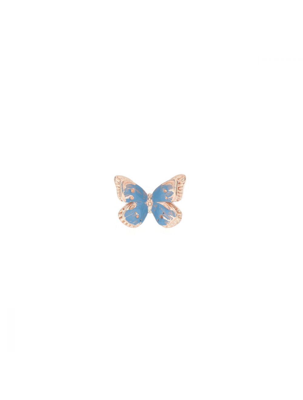 Monorecchino lobo farfalla piccola smalto celeste - ORFAR415