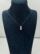 Diana - Collana trilogy in oro bianco 18kt e mosaico di diamanti a scalare - CL D. 36 BR