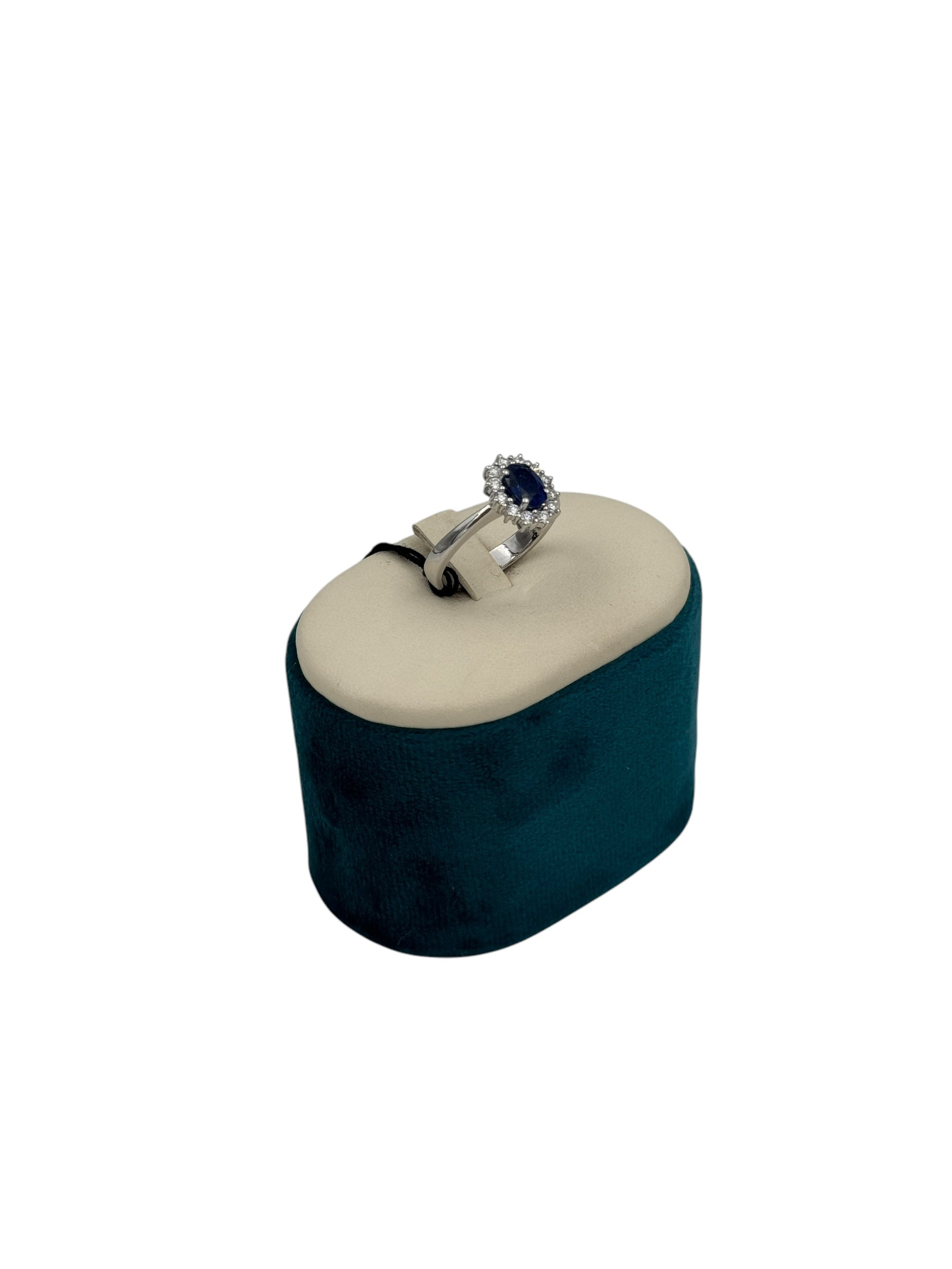 Anello Zaffiro Giorgio Visconti con giro di diamanti, 1.15ct di zaffiri - AB17142BZ
