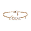 Bracciale in oro rosa 18 kt LOVE con diamanti bianchi - 1057B01DP