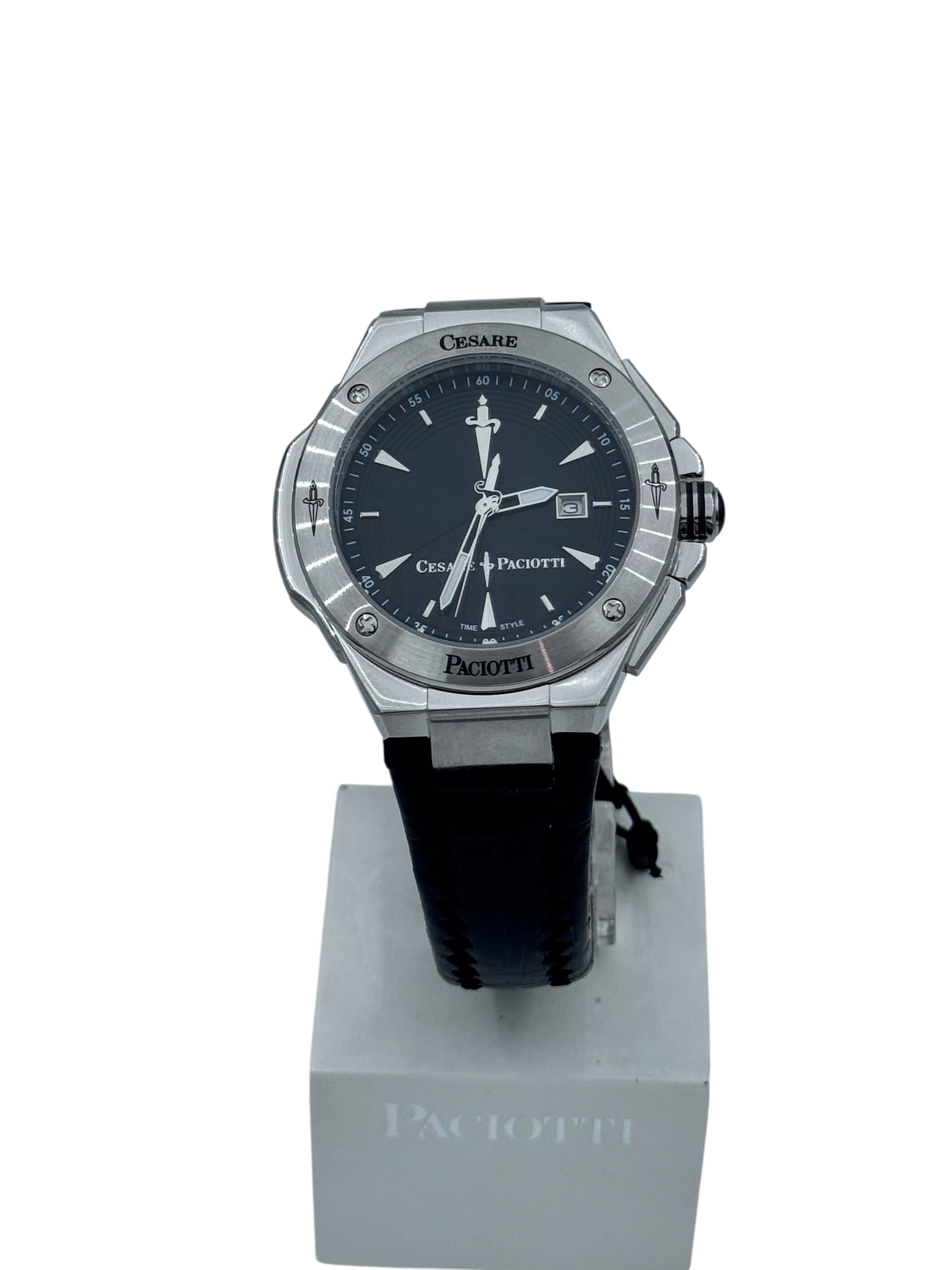Orologio Cesare Paciotti, Black River, quadrante nero al quarzo, 42mm - TSST087
