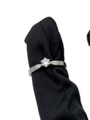 ANELLO SOLITARIO GIORGIO VISCONTI ORO BIANCO 18KT E DIAMANTI, MONTATURA 6 GRIFFE, 0.25CT - AB17101D