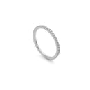 Semi-ring in white gold and diamonds, with 15 diamonds, 0.34ct - 974A-14-DW