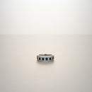 GIORGIO VISCONTI WHITE GOLD RING WITH DIAMONDS AND 7 SAPPHIRES, 0.51ct sapphires - ABX17328Z