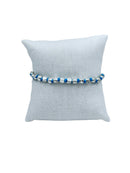Bracciale Spadarella corda in argento e nylon, unisex, color turchese - SPBR636-turchese