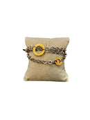 Bracciale Pianegonda in argento, con doppia maglia a catena oro giallo 18kt - BA050753