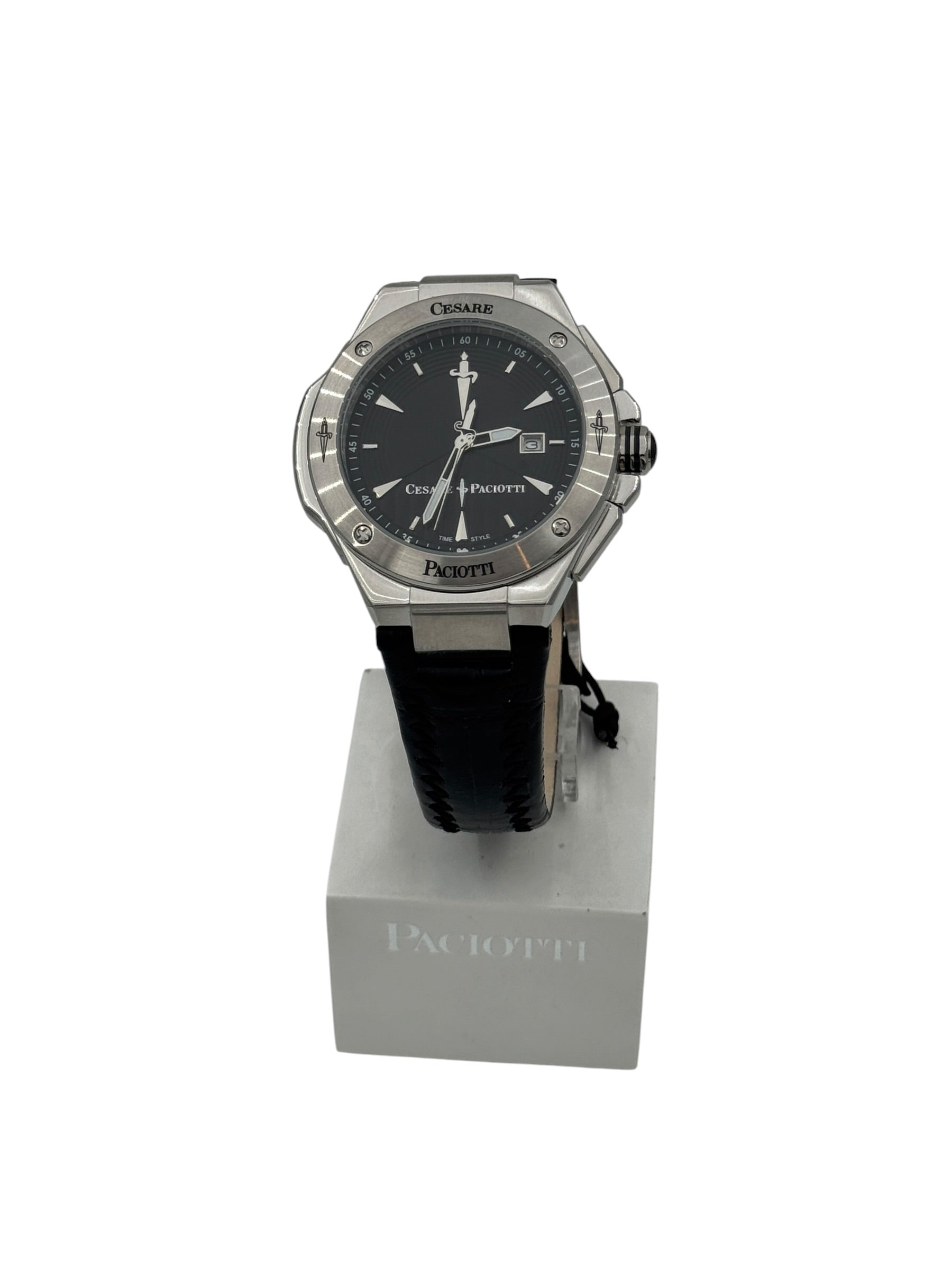 Orologio Cesare Paciotti, Black River, quadrante nero al quarzo, 42mm - TSST087