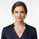 Collana Miluna croce in oro bianco 18kt e diamanti - CLD4527