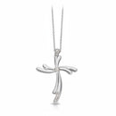 Collana Miluna croce in oro bianco 18kt e diamanti - CLD4527