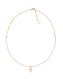 LE PERLE - CHILD'S NECKLACE IN YELLOW GOLD, PEARLS AND DIAMOND - LBB820