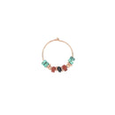 SMALL TURQUOISE AND RED HOOP SINGLE EARRING - ORUSA2T