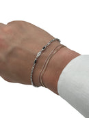 Bracciale Zancan in Argento con spinelli neri – ESB165