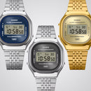 OROLOGIO CASIO digitale unisex, collezione Vintage, quadrante blu scuro, 37mm - A140WE-2AEF