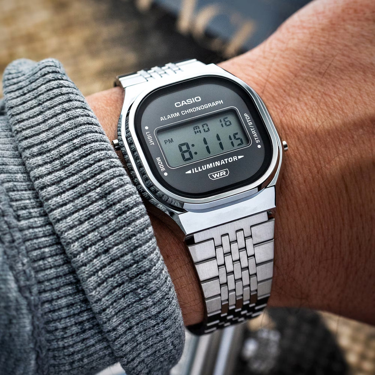 Orologio CASIO ANALOGICO DIGITALE, Edgy Collection, quadrante grigio scuro, 39mm - A140WE-8AEF