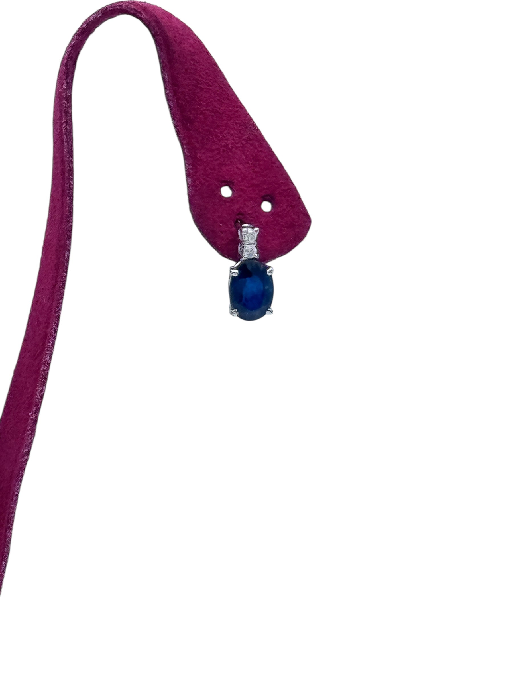 Diana - Orecchini in oro bianco 18kt, diamanti e zaffiri - OR D. M307-ZA