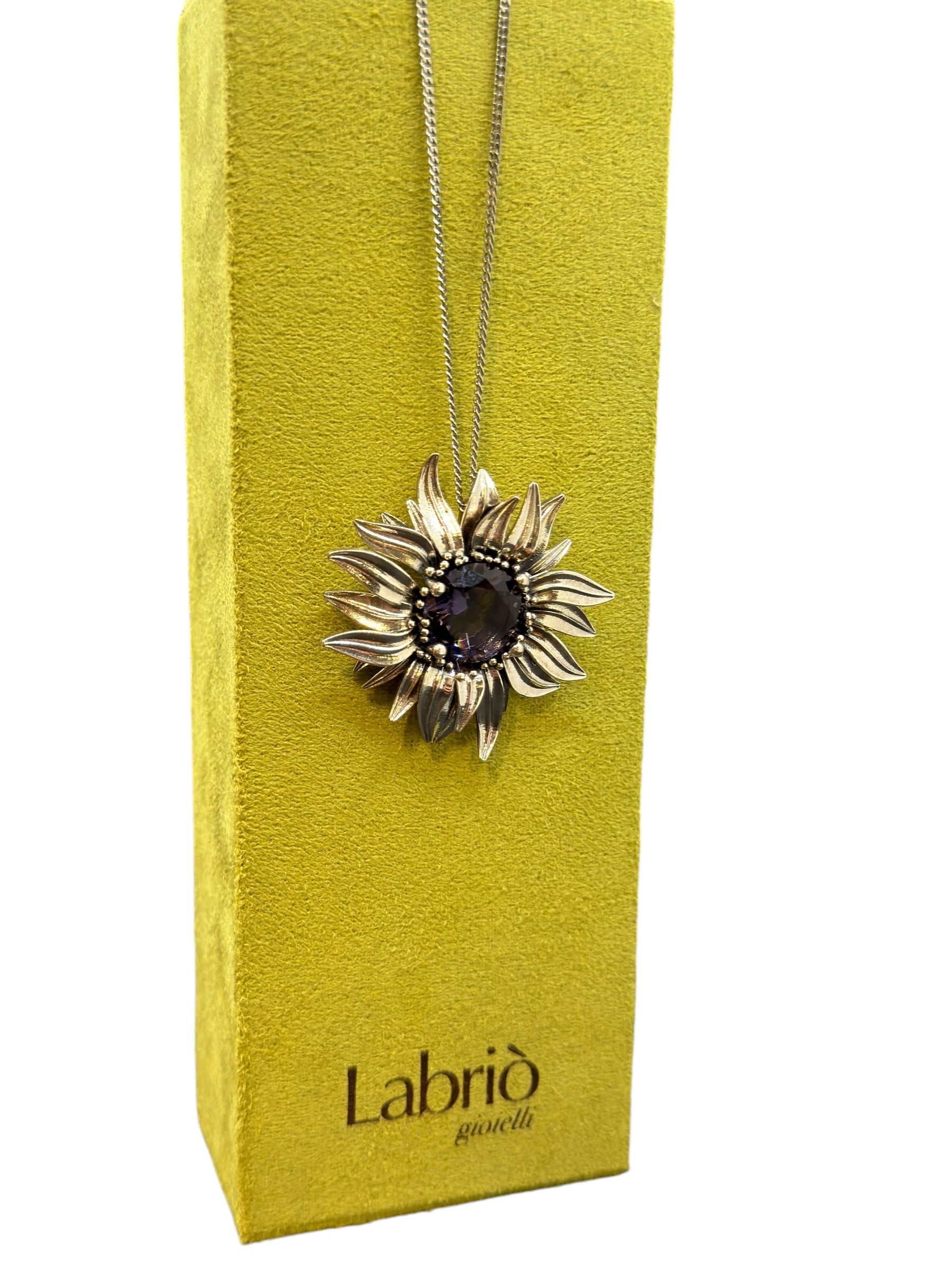 COLLANA LABRIOLA MARGHERITA IN ARGENTO CON QUARZO VIOLA AMETISTA - 2220