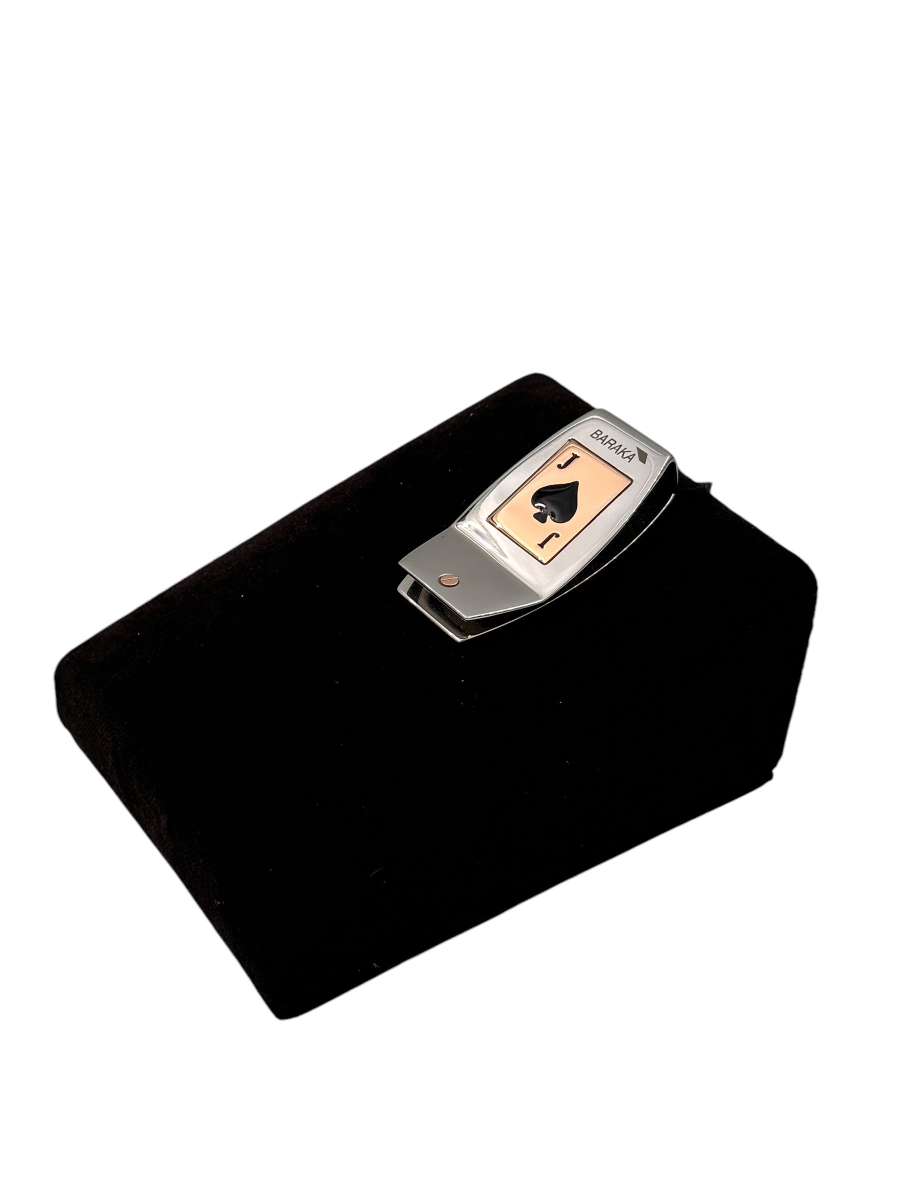 Fermasoldi Baraka in acciaio e oro giallo 18kt - FS21298