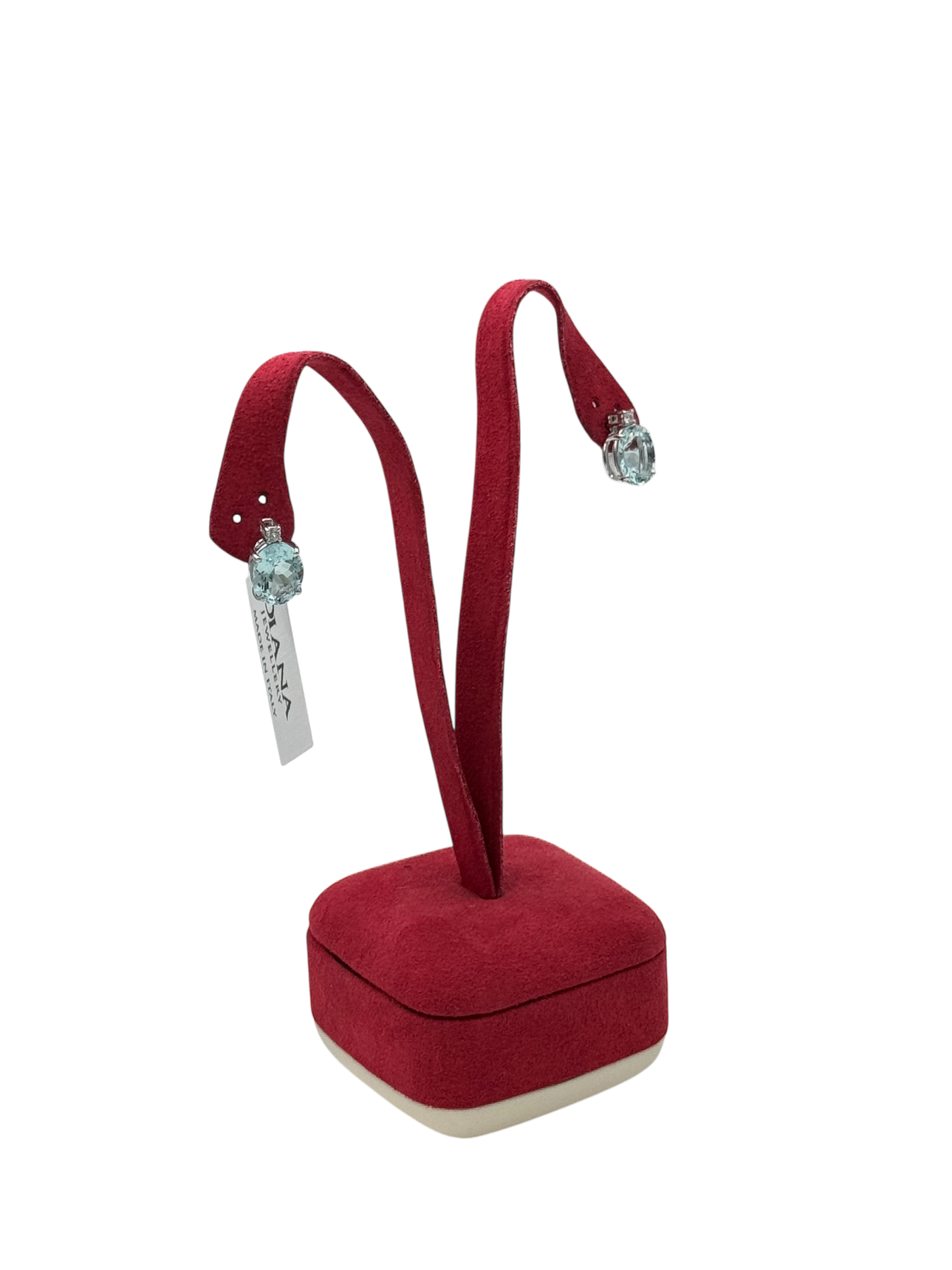 Mazza - Orecchini in oro bianco 18kt, acquamarina e diamanti, 4.65ct di acquamarina - OR D.ACQM 05-8x