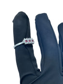 Diana - Anello Triogy in Oro Bianco 18kt, 3 Rubini e giro di diamanti - AN DIANA 30-3 RU