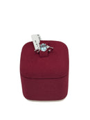 Diana - Anello in oro bianco 18kt, acquamarina e diamanti - AN D.ACQM 12