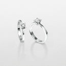 Anello SOLITARIO GIORGIO VISCONTI, in oro bianco 18kt e diamanti, 0.32ct - AB12273D