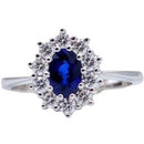 Anello Giorgio Visconti in oro bianco 18kt, diamanti e zaffiro, 0.70ct di zaffiro - AB13092AZ-070